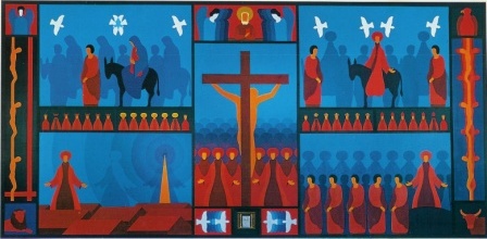 il Polittico di San Matteo - olio su tela cm 895 x 428 